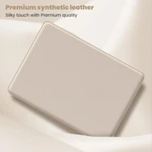 Apple Macbook Air 15inç M2/M3 A2941 A3114 Kılıf Synthetic İpeksi Deri Standlı Havalandırmalı Kapak 2023 2024 thumbnail 11