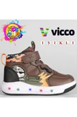 Vicco Dragus 946.B25K.435 Anatomik Taban Işıklı Erkek Çocuk Bot Kahve 24-28 thumbnail 1
