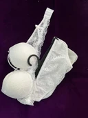 Dantel Detaylı, Çapraz Aksesuarlı, Push-Up Özellikli Sütyen- Külot Takım thumbnail 2