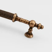 Ladin Tırtıklı Antik Bakır Metal Kulp 320 mm Dayanıklı Kulpları Mobilya Çekmece Dolap Kapak Kulpu thumbnail 5