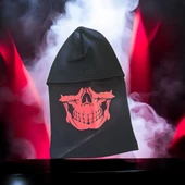 Termal Kırmızı Kurukafa Baskılı Kar Maskesi thumbnail 2