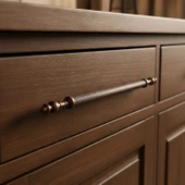 Ladin Tırtıklı Antik Bakır Metal Kulp 320 mm Dayanıklı Kulpları Mobilya Çekmece Dolap Kapak Kulpu thumbnail 2