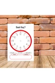Ligona Home Saat Kaç Çocuk Türkçe Eğitim Yaz-sil Pvc Poster Ingilizce What Time Is It A4 - 1