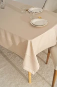 Nora Bej Zarf Köşe Masa Örtüsü 150x220 cm thumbnail 3