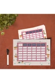 LİGONA Okul Ders Programı Planlayıcı Yaz-Sil Pvc Poster 21x30 cm - 1