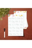 LİGONA Yaz Sil Pvc Kaplı Harfler Rakamlar Öğrenme Kartı A4 - 2
