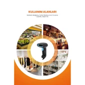 USB Kablolu 1D/2D Barkod & Karekod Okuyucu thumbnail 4