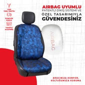 Mavi Cam Kırığı Jakar Dokuma Minder thumbnail 2