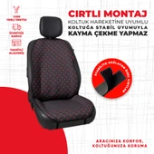 Kırmızı Kapitone Siyah Jakar Dokuma thumbnail 3