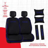 Mavi Biyeli Mavi Honda Nakışlı Minder Seti thumbnail 1