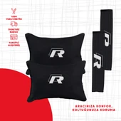 Volkswagen Eski R Logo Nakışlı Yastık Seti thumbnail 1