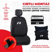 Volkswagen Eski R Logo Nakışlı Minder Seti thumbnail 3