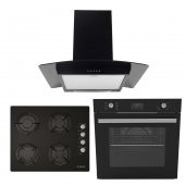 ALVEUS AKDENİZ 627 SİYAH 3LÜ ANKASTRE SET YENİ (İBER-GLS640-MFA627) - 1