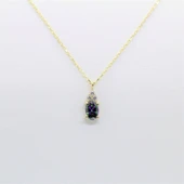 Altın Kolye - 1.30 Ct Mistik Topaz Oval Taşlı Has Taşlı Altın Kolye - Hediyelik 14 Ayar Altın Kolye thumbnail 6