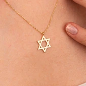 Altın Kolye - Davut Yıldızı 14 Ayar Altın Kolye - 1