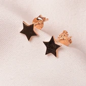 Altın Küpe - 14 Ayar Altın Minimal Yıldız Figürlü Küpe - 6