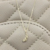 Altın Kolye - Tüy Kıl Minimal Zarif Tarz Gündelik Taşsız Estetik Tasarım 14 Ayar Altın Modern Kolye thumbnail 4