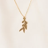 Altın Kolye - Zeytin Dalı 14 Ayar Altın Kolye - 7