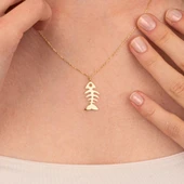 Altın Kolye - Balık Kılçığı 14 Ayar Altın Kolye - 2