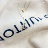 Altın Kolye - Ortası Yakut Taşlı Çiçek 14 Ayar Altın Kolye - 6