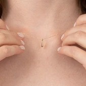 Altın Kolye - Minimal Damla 14 Ayar Altın Kolye - 6