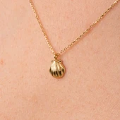 Altın Kolye - Mini İstiridye 14 Ayar Altın Kolye - 4