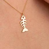 Altın Kolye - Balık Kılçığı 14 Ayar Altın Kolye - 5