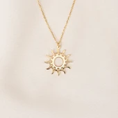 Altın Kolye - Güneş 14 Ayar Altın Kolye - 2