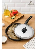 Amboss Döküm Granit Kapaklı Balık Tavası 34 cm thumbnail 3