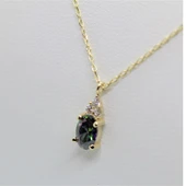 Altın Kolye - 1.30 Ct Mistik Topaz Oval Taşlı Has Taşlı Altın Kolye - Hediyelik 14 Ayar Altın Kolye thumbnail 7