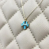 Altın Kolye - Çoklu Baget Enerji 14 Ayar Altın Kolye-Firuze Taşlı Baget Hediye 14 Ayar Altın Kolye - 3