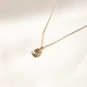 Altın Kolye - Mini İstiridye 14 Ayar Altın Kolye - 7