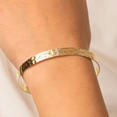 Altın Bilezik - Dövülü El İşçiliği Yeni Tarz Kelepçe 14 Ayar Altın Bilezik - 2