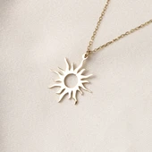 Altın Kolye - Güneş 14 Ayar Altın Kolye thumbnail 8