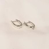 Altın Küpe - 14 Ayar Altın Oval Halka Küpe - 7