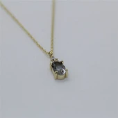 Altın Kolye - 0.60 CT Zultanit 0.10 CT Pırlanta (Sıgnty) Taşlı Modern Altın Kolye-Hediye Altın Kolye - 6