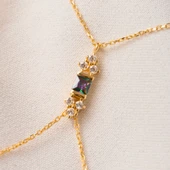 Altın Şahmeran - 14 Ayar Altın Prenses Kesim Mistik Topaz Taşlı Şahmeran - 6