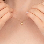 Altın Kolye - Mini İstiridye 14 Ayar Altın Kolye - 3