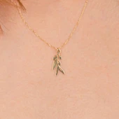 Altın Kolye - Zeytin Dalı 14 Ayar Altın Kolye - 2