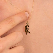 Altın Kolye - Zeytin Dalı 14 Ayar Altın Kolye - 8