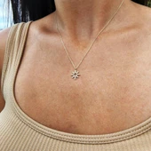 Altın Kolye - Güneş Tasarım Sade Taşsız Tasarım Modern Gündelik Hediyelik Taşsız 14 Ayar Altın Kolye - 1