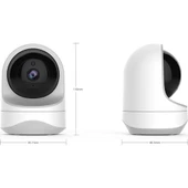 C4U Akıllı Güvenlik Kamerası 360 Derece Dönebilen Kızılötesi Gece Görüşlü IP Kamera HD 1080p - 637JBU thumbnail 4