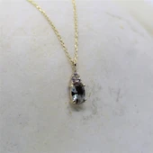 Altın Kolye - 0.60 CT Zultanit 0.10 CT Pırlanta (Sıgnty) Taşlı Modern Altın Kolye-Hediye Altın Kolye - 1