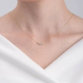 Altın Kolye - Tria Pırlanta Montürü Altın Kolye-Pırlanta altın Kolye-Hediye Altın Kolye thumbnail 5