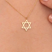 Altın Kolye - Davut Yıldızı 14 Ayar Altın Kolye - 4