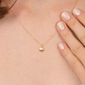 Altın Kolye - Mini İstiridye 14 Ayar Altın Kolye - 2