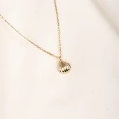 Altın Kolye - Mini İstiridye 14 Ayar Altın Kolye - 5