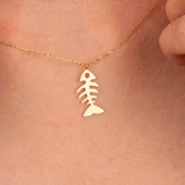 Altın Kolye - Balık Kılçığı 14 Ayar Altın Kolye - 4