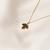 Altın Kolye - Çınar Yaprağı 14 Ayar Altın Kolye - 3