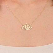 Altın Kolye - Lotus 14 Ayar Altın Kolye - 2